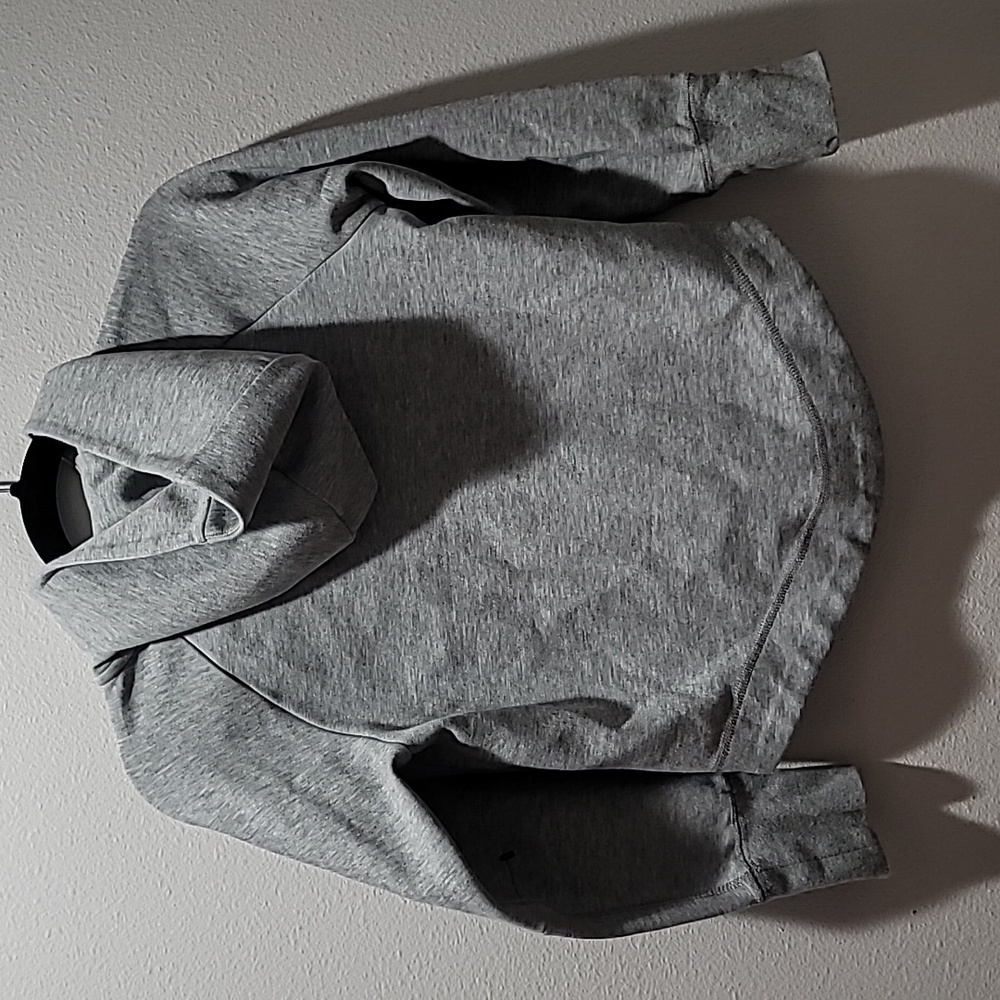 Nike Heather Tech FLeece Zip-Up Hoodie Girls Kids Grey Black Small Jacket